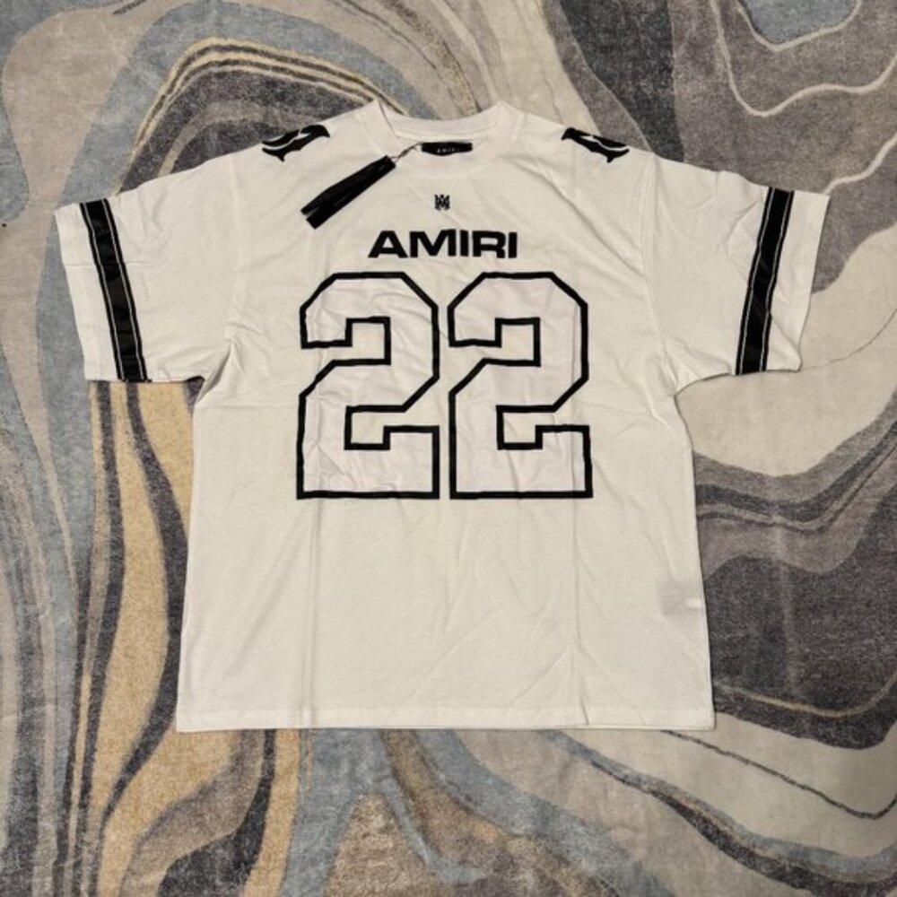 Amiri 22 Jersey White Tee Mens Size Medium or  Large